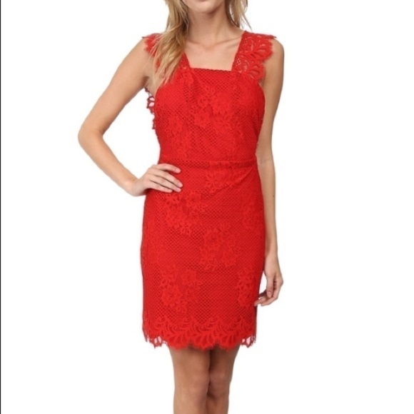 For Love & Lemons Tiki NWT Red Lace Dress - Picture 3 of 3